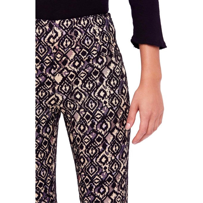 Womens Mod Metallic Printed Cropped Pants Multi 12