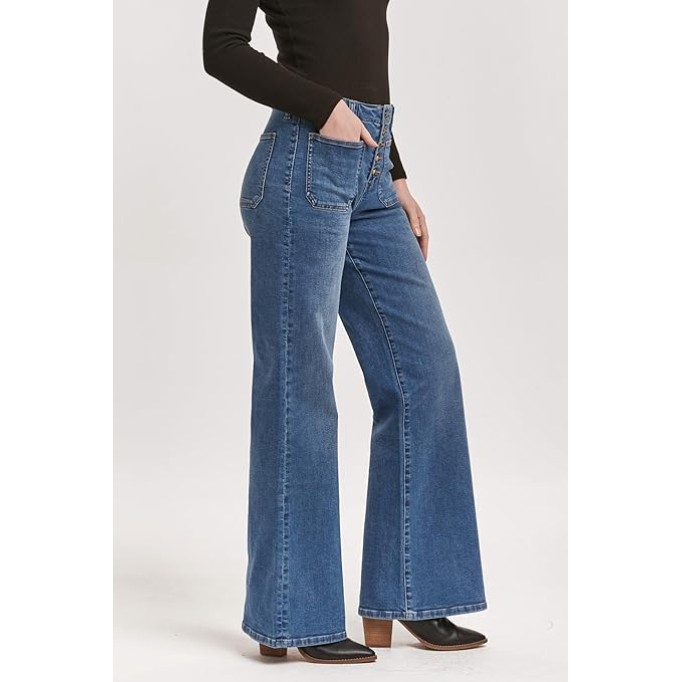 DEAR JOHN James Wide Leg Women&#39;s Jeans High Rise Full Inseam