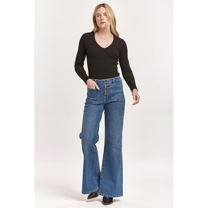 DEAR JOHN James Wide Leg Women&#39;s Jeans High Rise Full Inseam