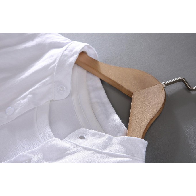 Men's Vintage Renbom Long Sleeve Stand Collar Shirt