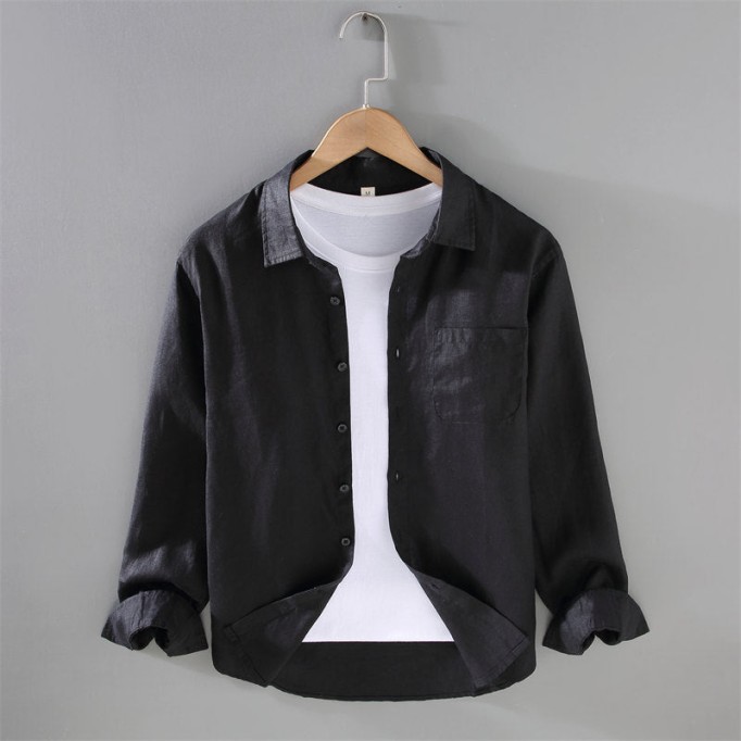 Simple Pure Renbom Long Sleeve Shirt