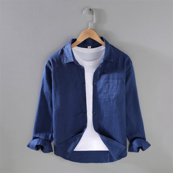 Simple Pure Renbom Long Sleeve Shirt