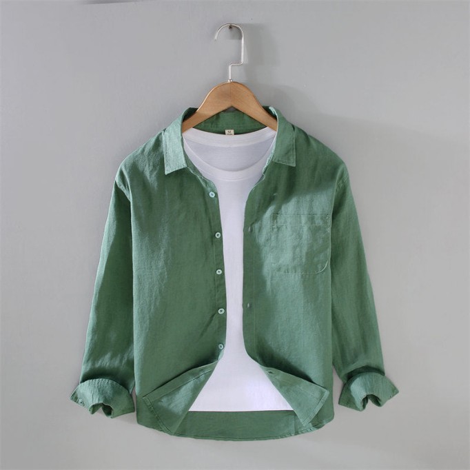 Simple Pure Renbom Long Sleeve Shirt