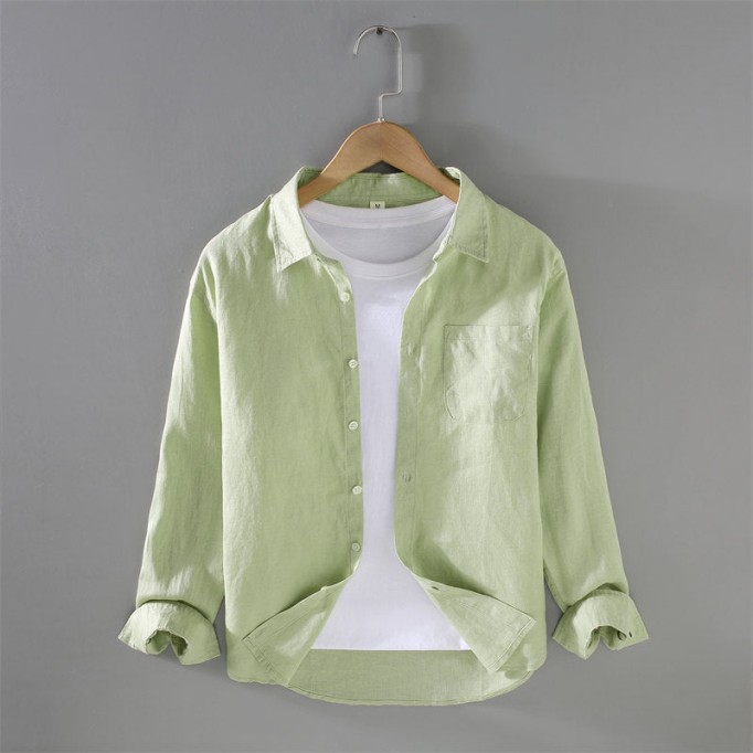 Simple Pure Renbom Long Sleeve Shirt
