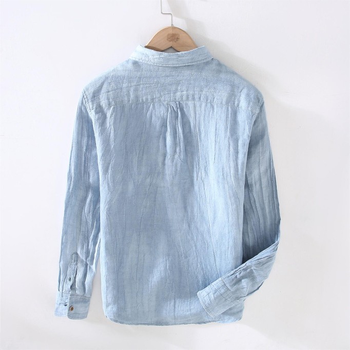 Men's Vintage Renbom Long Sleeve Shirt - Loose Fit