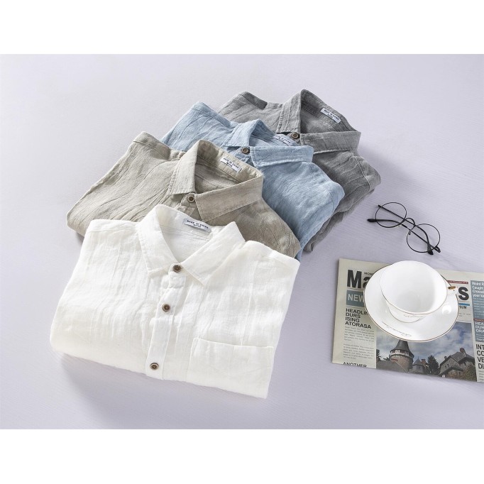 Men's Vintage Renbom Long Sleeve Shirt - Loose Fit