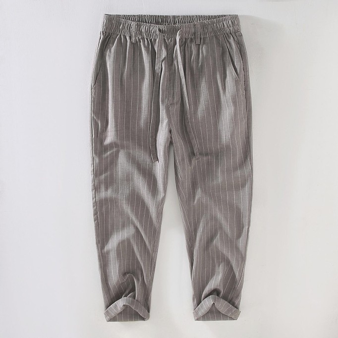 Men's Renbom Striped Drawstring Cropped Pants
