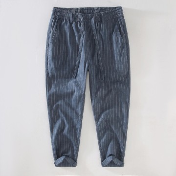 Men's Renbom Striped Drawstring Cropped Pants