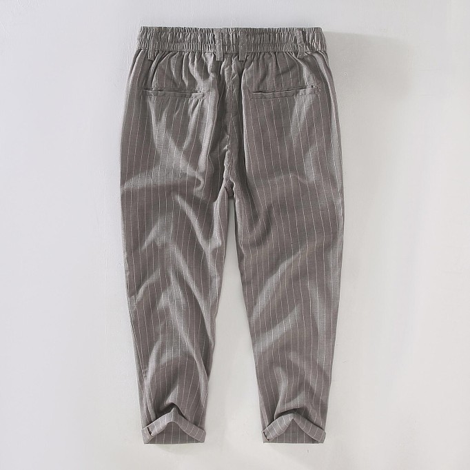 Men's Renbom Striped Drawstring Cropped Pants