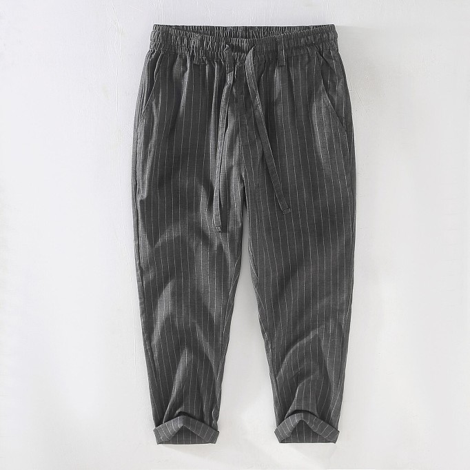 Men's Renbom Striped Drawstring Cropped Pants