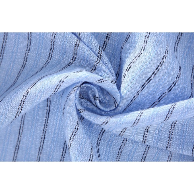 Men's Striped Stand Collar Cotton Renbom Shirt