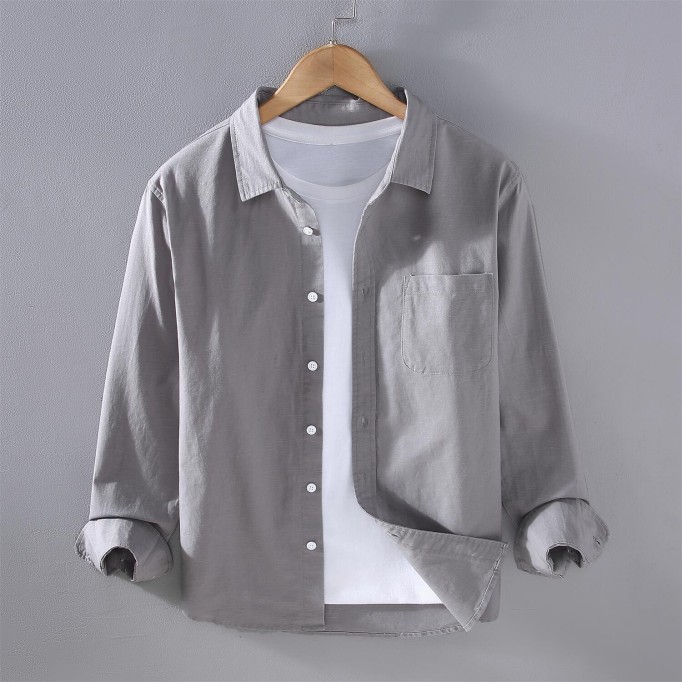 Men's Retro Renbom Cotton Long Sleeve Shirt