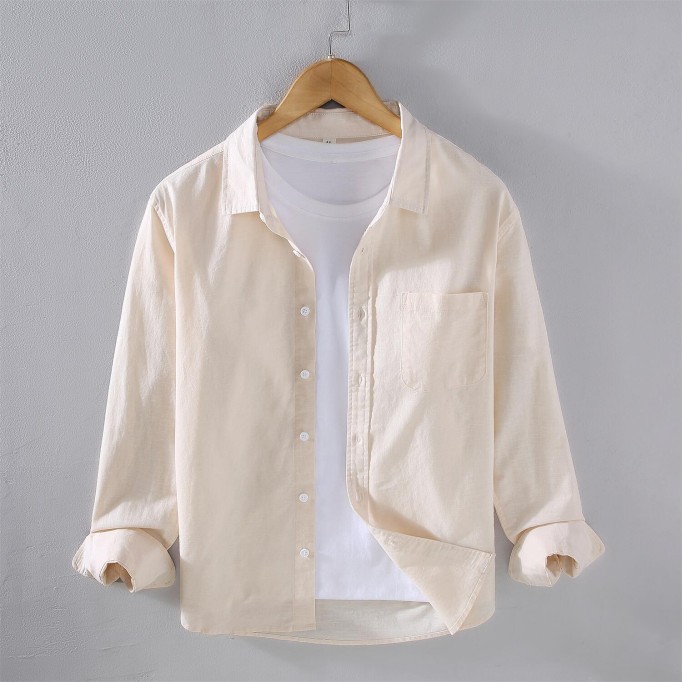 Men's Retro Renbom Cotton Long Sleeve Shirt
