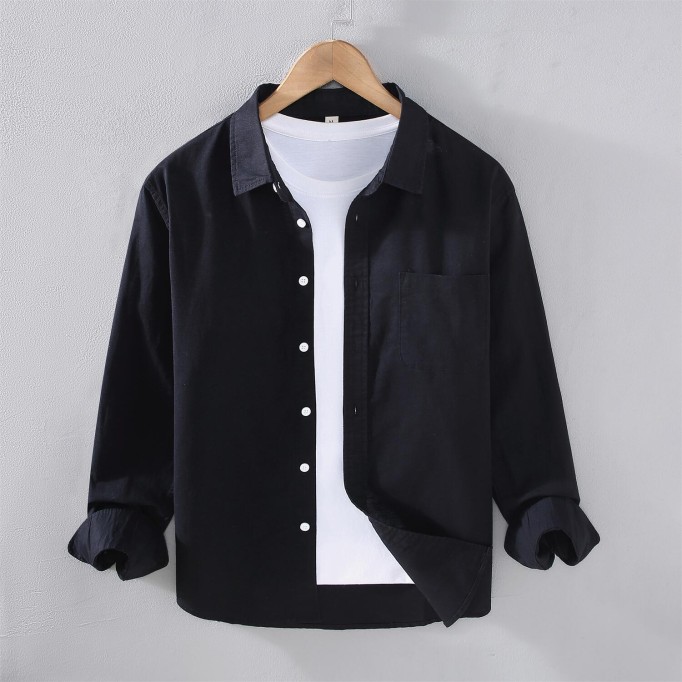Men's Retro Renbom Cotton Long Sleeve Shirt