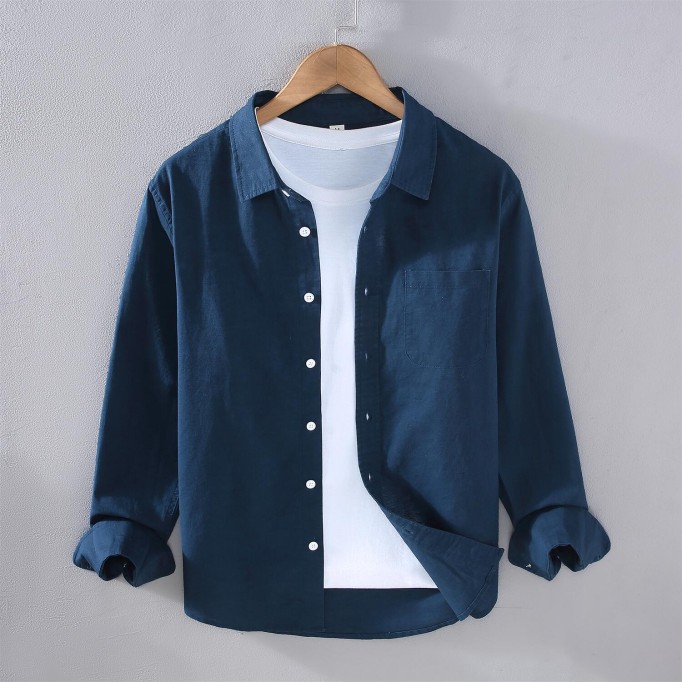 Men's Retro Renbom Cotton Long Sleeve Shirt