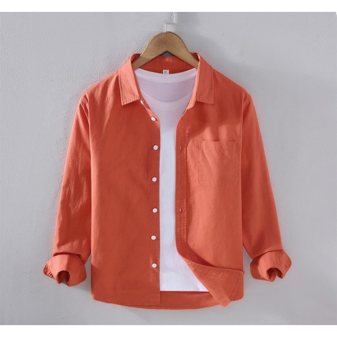 Men's Retro Renbom Cotton Long Sleeve Shirt