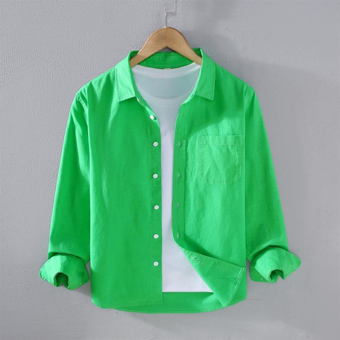 Men's Retro Renbom Cotton Long Sleeve Shirt