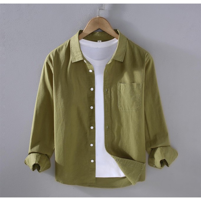 Men's Retro Renbom Cotton Long Sleeve Shirt