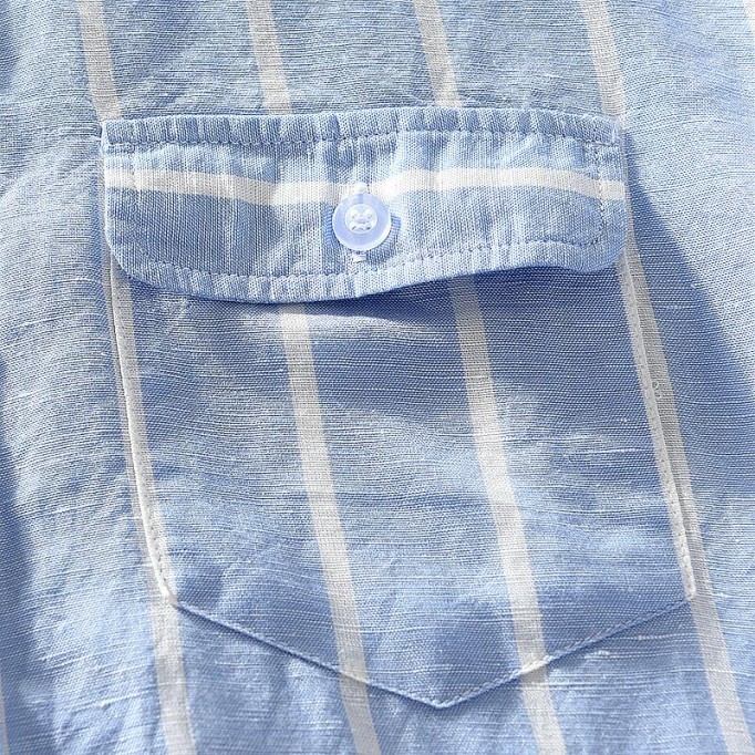 Men's Striped Renbom Long Sleeve Shirt - Casual Slim Fit