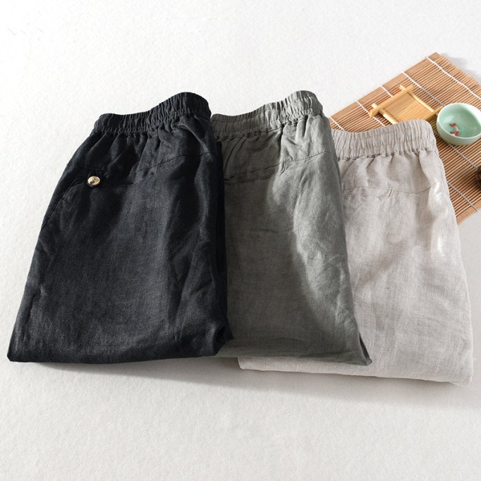 Casual Renbom Elastic Waist Pants