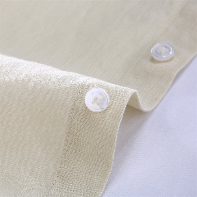 Stand Collar Pure Renbom Long Sleeve Shirt
