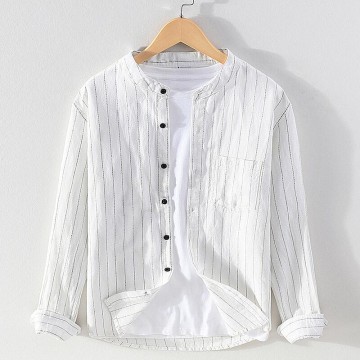 Men's Striped Renbom Long Sleeve Shirt
