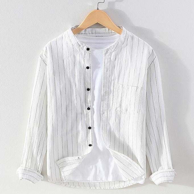 Men's Striped Renbom Long Sleeve Shirt