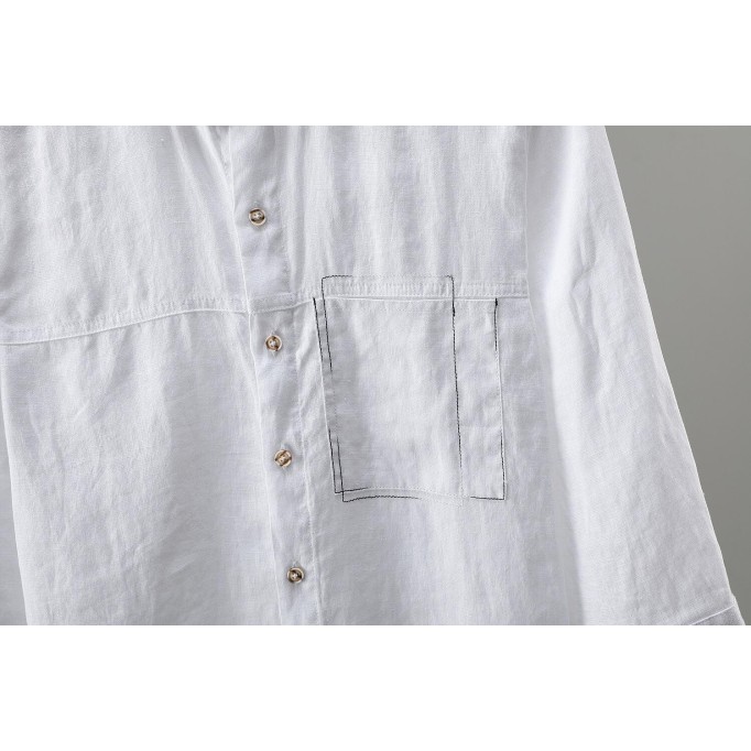 Men's Renbom 3/4 Sleeve Shirt - Loose Fit, Pockets