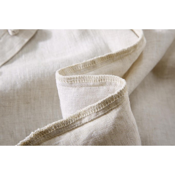 Men's Relaxed Fit Stand Collar Renbom Long Sleeve Shirt