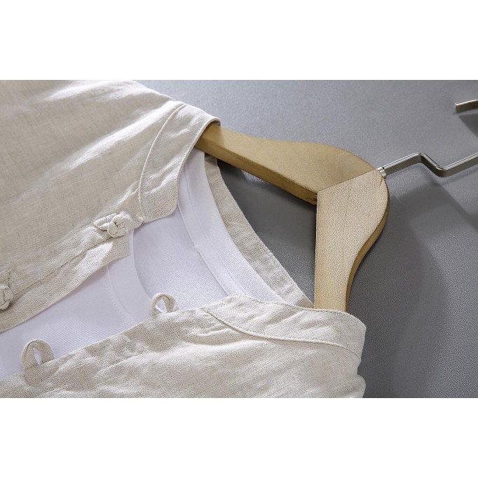Men's Relaxed Fit Stand Collar Renbom Long Sleeve Shirt
