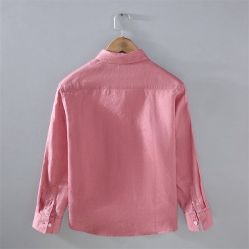 Solid Color Pure Renbom Casual Long Sleeve Shirt