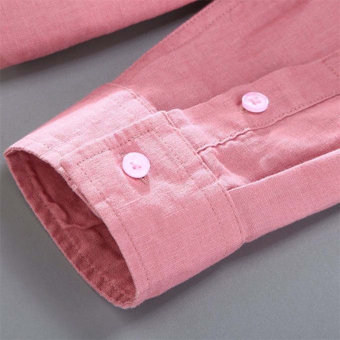 Solid Color Pure Renbom Casual Long Sleeve Shirt