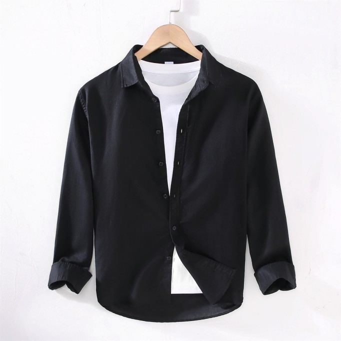 Men's Long Sleeve Cotton Renbom Casual Shirt