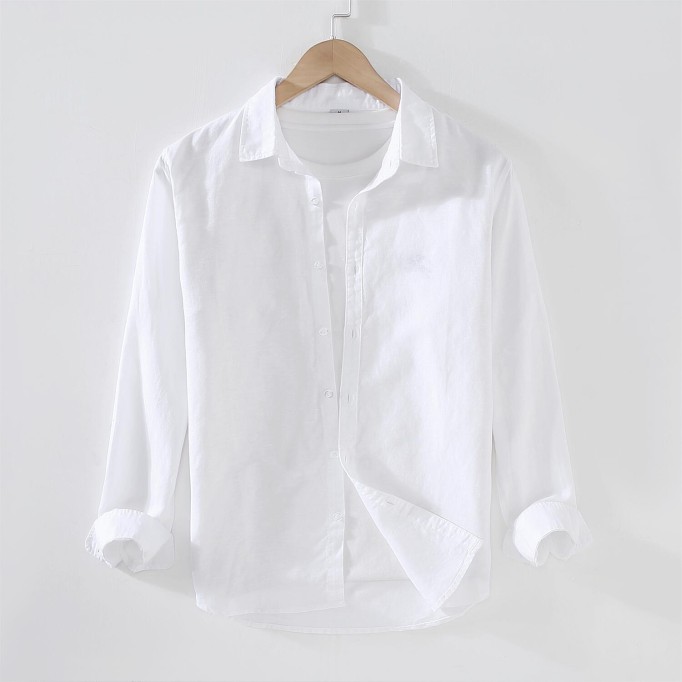 Men's Long Sleeve Cotton Renbom Casual Shirt