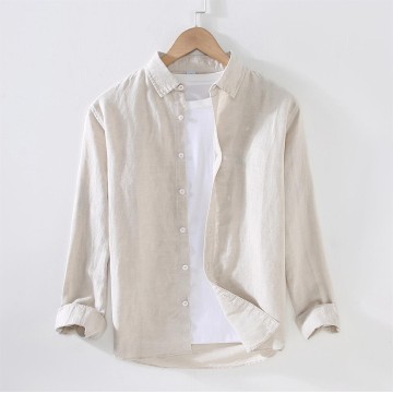 Men's Long Sleeve Cotton Renbom Casual Shirt