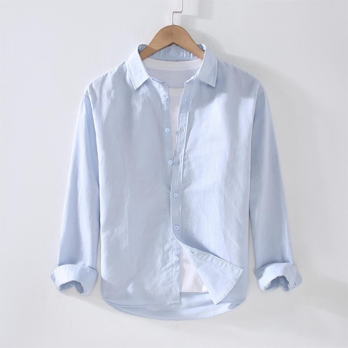 Men's Long Sleeve Cotton Renbom Casual Shirt