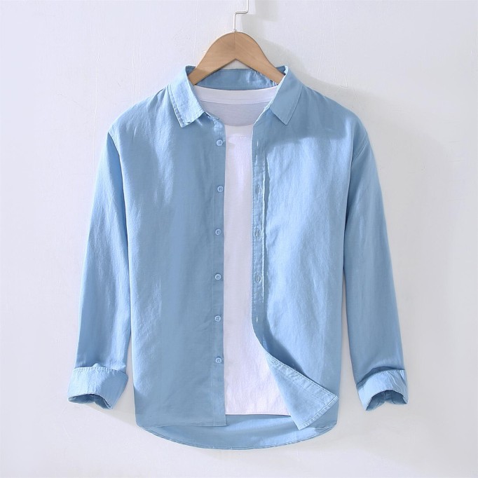 Men's Long Sleeve Cotton Renbom Casual Shirt