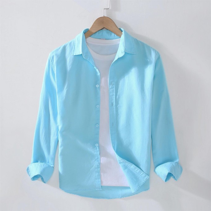 Men's Long Sleeve Cotton Renbom Casual Shirt