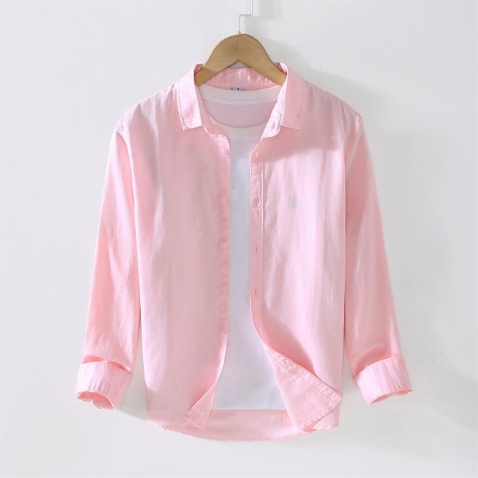 Men's Long Sleeve Cotton Renbom Casual Shirt