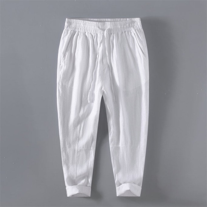 Casual Pure Renbom Drawstring Pants