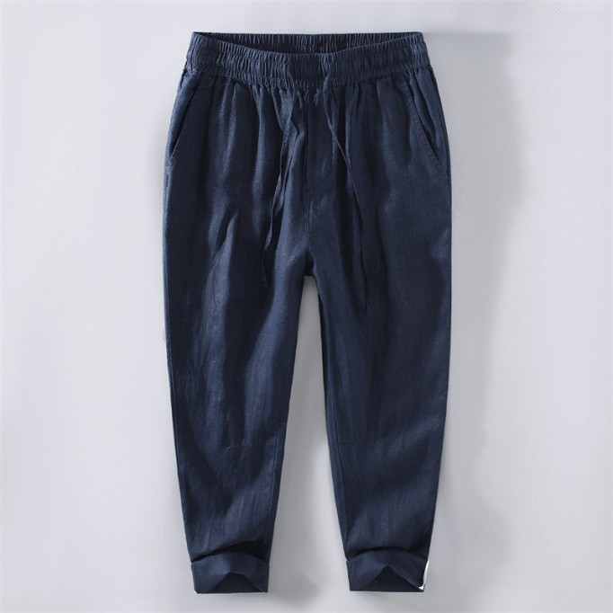 Casual Pure Renbom Drawstring Pants