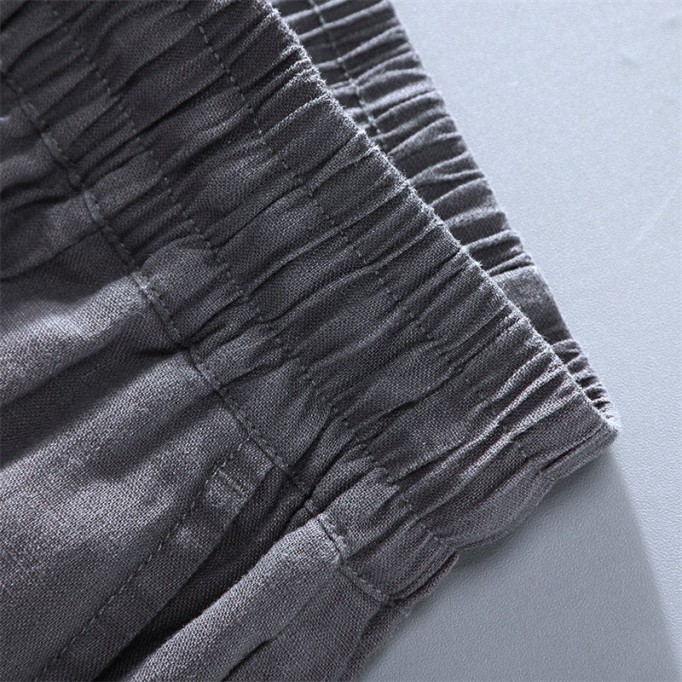 Casual Pure Renbom Drawstring Pants