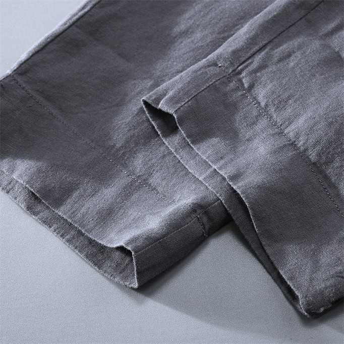Casual Pure Renbom Drawstring Pants
