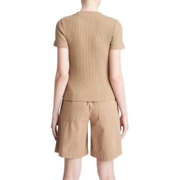 Women's Rib Short Sleeve Crew Neck